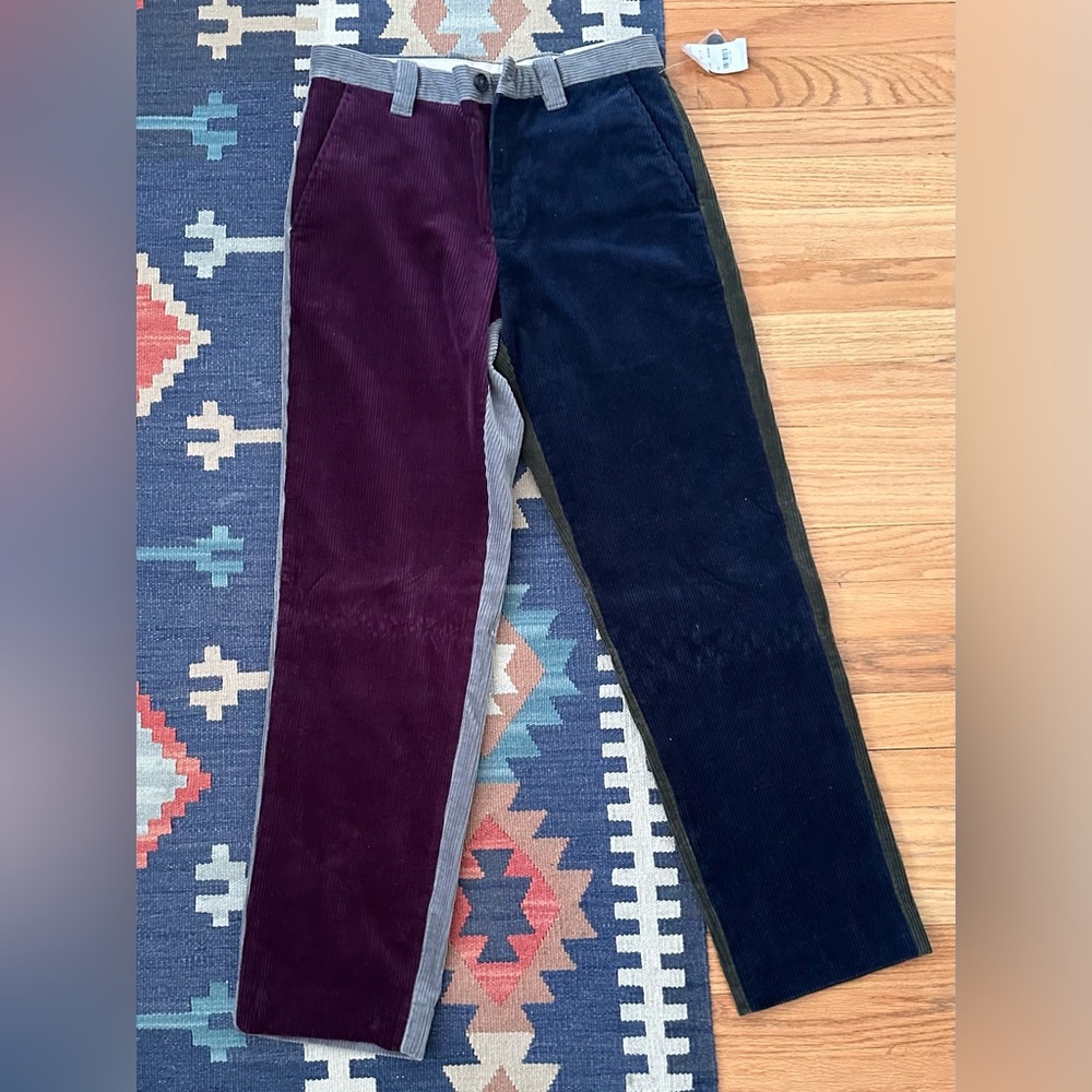 Brooks Brothers Clark Fit Split Color Corduroys NWT